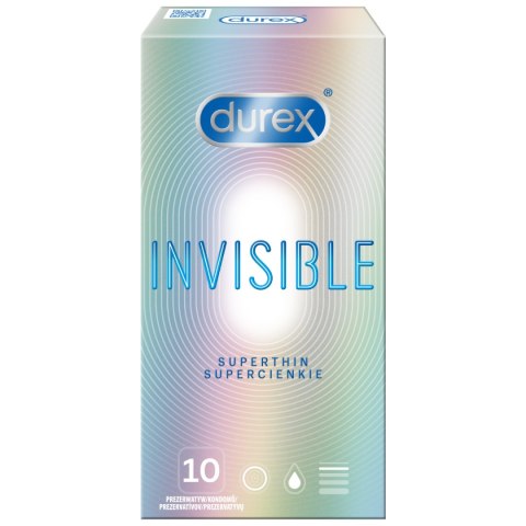 Prezerwatywy Durex Invisible supercienkie 10szt Prezerwatywy Durex Invisible supercienkie 10szt