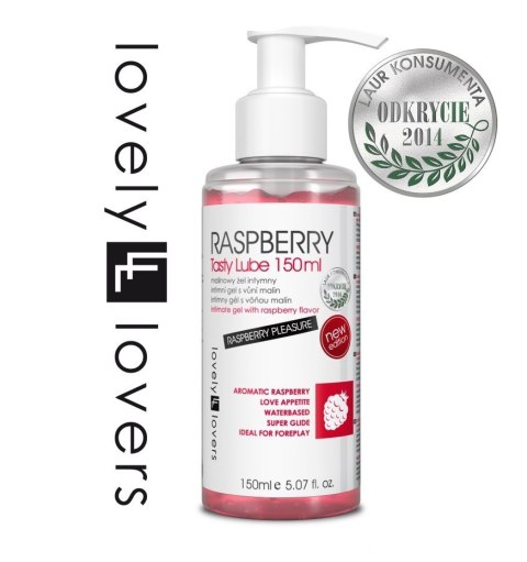 Lovely Lovers Raspberry Tasty Lube lubrykant jadalny 150 ml Lovely Lovers Raspberry Tasty Lube lubrykant jadalny 150 ml