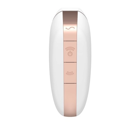 Bezdotykowy stymulator łechtaczki z aplikacją Satisfyer Love Triangle White