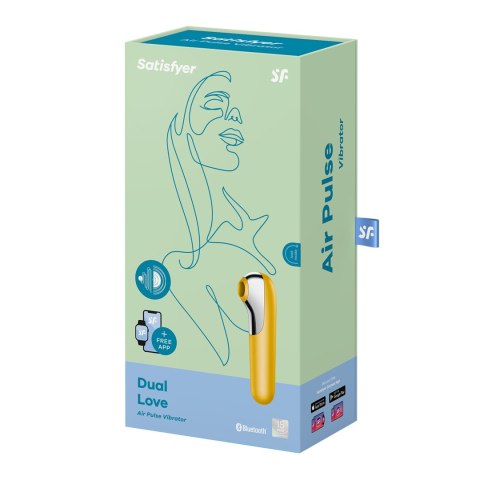 Bezdotykowy stymulator łechtaczki z wibratorem Satisfayer Dual Love Yellow Bezdotykowy stymulator łechtaczki z wibratorem Satisfayer Dual Love Yellow
