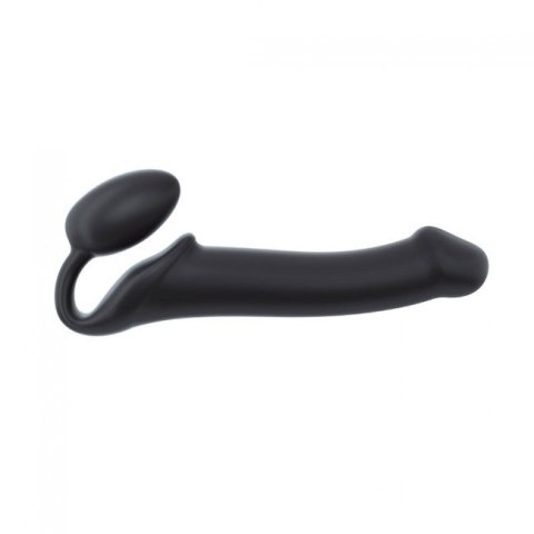 Podwójne dildo Strap-on-me Silicone bendable strap-on L Black Podwójne dildo Strap-on-me Silicone bendable strap-on L Black