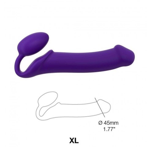 Podwójne dildo Strap-on-me Silicone bendable strap-on XL Purple Podwójne dildo Strap-on-me Silicone bendable strap-on XL Purple