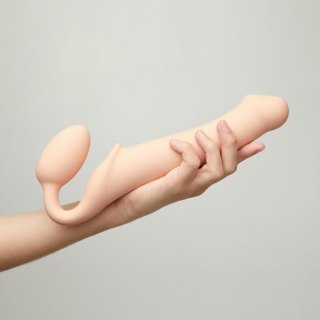 Podwójne dildo Strap-on-me Silicone bendable strap-on L Vanilla