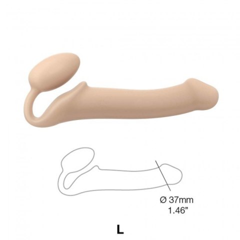 Podwójne dildo Strap-on-me Silicone bendable strap-on L Vanilla Podwójne dildo Strap-on-me Silicone bendable strap-on L Vanilla