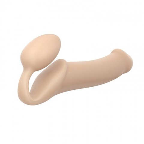 Podwójne dildo Strap-on-me Silicone bendable strap-on XL Vanilla Podwójne dildo Strap-on-me Silicone bendable strap-on XL Vanilla