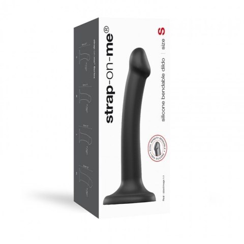 Silicone Bendable Dildo Double Density Black S