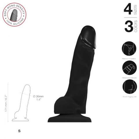 Soft Realistic Dildo Black S Soft Realistic Dildo Black S