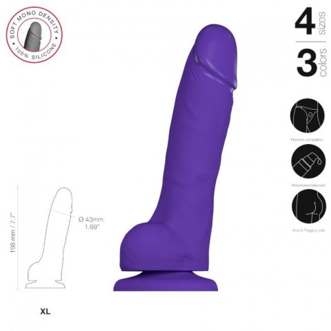 Soft Realistic Dildo Purple XL Soft Realistic Dildo Purple XL
