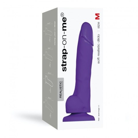 Soft Realistic Dildo Purple M Soft Realistic Dildo Purple M