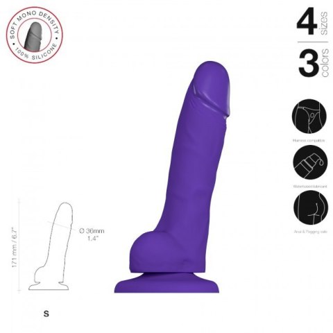 Soft Realistic Dildo Purple S Soft Realistic Dildo Purple S