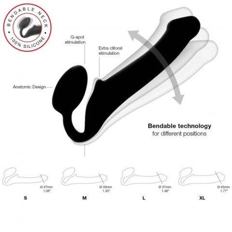 Strap-on-me Silicone bendable strap-on Black XL Strap-on-me Silicone bendable strap-on Black XL