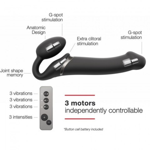 Vibrating Strap-on Black M