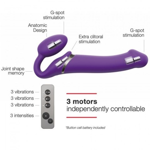 Vibrating Strap-on Purple M
