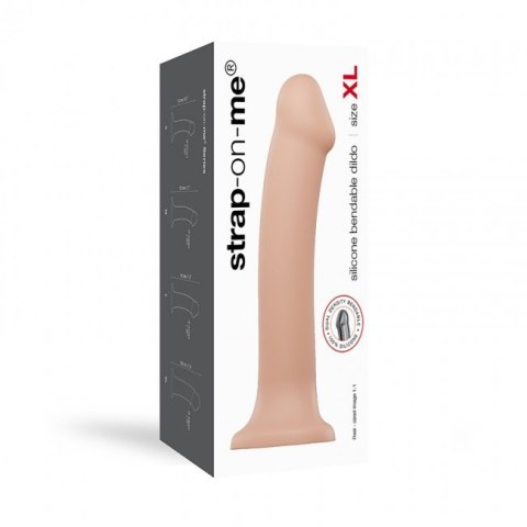Wyjątkowo miękkie dildo Strap-on-me Silicone Bendable Dildo Double Density XL Vanilla