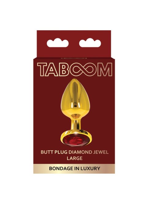 Duży metalowy korek analny z kryształkiem Taboom Butt Plug With Diamond Jewel L Duży metalowy korek analny z kryształkiem Taboom Butt Plug With Diamond Jewel L