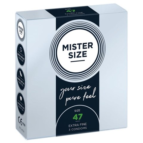 Mister.Size Condoms 47 mm 3 Pieces Mister.Size Condoms 47 mm 3 Pieces