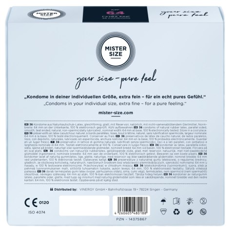 Mister.Size Condoms 64 mm 36 Pieces Mister.Size Condoms 64 mm 36 Pieces
