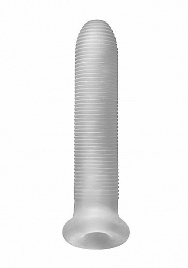 Stymulująca przedłużka na penisa Perfect Fit Fat Boy Micro Ribbed Sheath Clear 7,5'