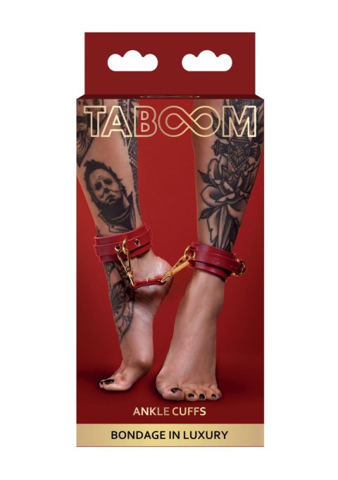 Wegańskie skórzane kajdanki na nogi Taboom Ankle Cuffs Wegańskie skórzane kajdanki na nogi Taboom Ankle Cuffs