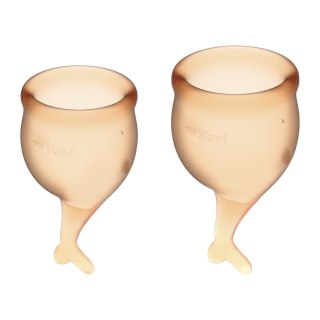 Zestaw kubeczków menstruacyjnych Satisfyer Feel Secure Menstrual Cup Set Orange