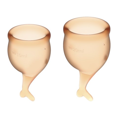 Zestaw kubeczków menstruacyjnych Satisfyer Feel Secure Menstrual Cup Set Orange