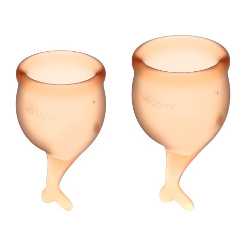 Zestaw kubeczków menstruacyjnych Satisfyer Feel Secure Menstrual Cup Set Orange