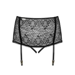 Otwarte majtki z paskami do pończoch Misso GB515 Garter Belt Black L/XL
