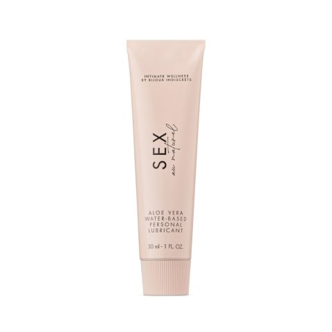 Regenerujący żel łączy aloes z naturalnymi składnikami Bijoux Indiscrets Sex au Naturel Aloe Vera waterbased lubricant 30ml Regenerujący żel łączy aloes z naturalnymi składnikami Bijoux Indiscrets Sex au Naturel Aloe Vera waterbased lubricant 30ml