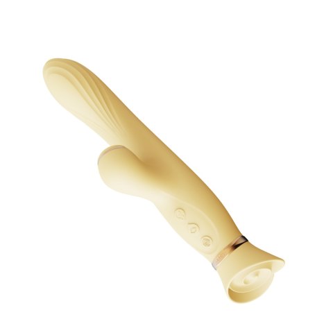 Rozgrzewający się wibrator z główką w kształcie róży Zalo Rose Vibrator Lemon Yellow