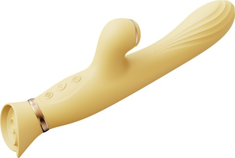 Rozgrzewający się wibrator z główką w kształcie róży Zalo Rose Vibrator Lemon Yellow