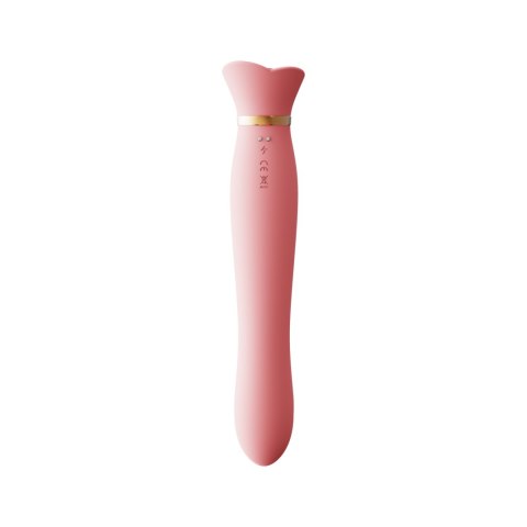 Rozgrzewający się wibrator z główką w kształcie róży Zalo Rose Vibrator Strawberry Pink