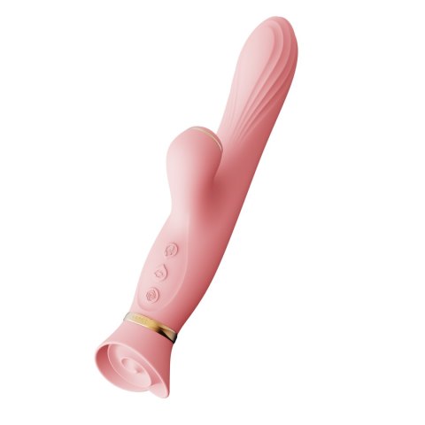 Rozgrzewający się wibrator z główką w kształcie róży Zalo Rose Vibrator Strawberry Pink
