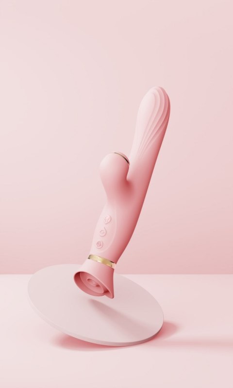 Rozgrzewający się wibrator z główką w kształcie róży Zalo Rose Vibrator Strawberry Pink