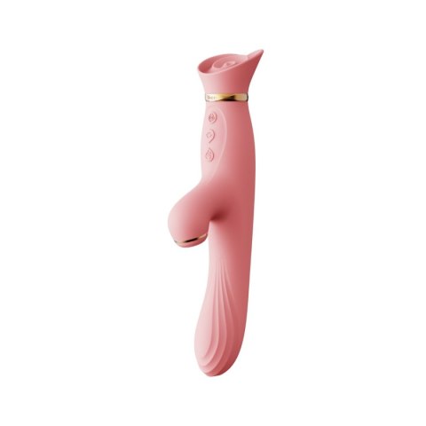 Rozgrzewający się wibrator z główką w kształcie róży Zalo Rose Vibrator Strawberry Pink