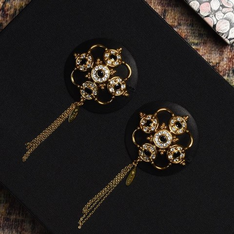 Skórzane ozdobne nasutniki Upko Luxury Baroque Leather Pasties