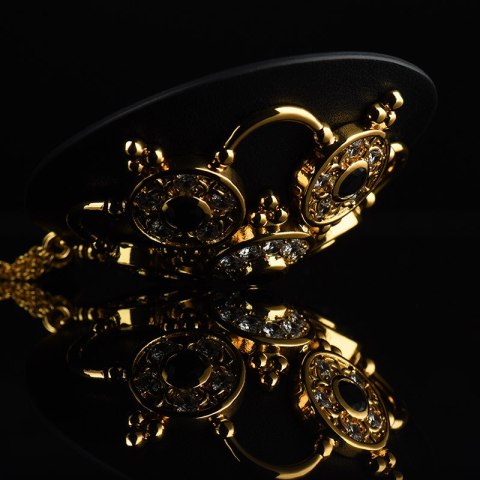 Skórzane ozdobne nasutniki Upko Luxury Baroque Leather Pasties