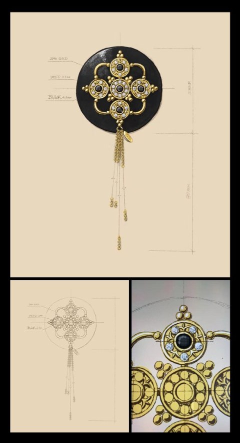 Skórzane ozdobne nasutniki Upko Luxury Baroque Leather Pasties