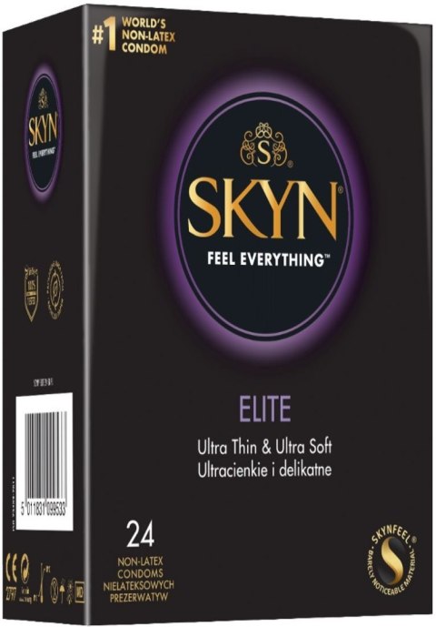 Ultracieńkie i delikatne prezerwatywy nielateksowe Unimil Skyn Elite 24 sztuki Ultracieńkie i delikatne prezerwatywy nielateksowe Unimil Skyn Elite 24 sztuki