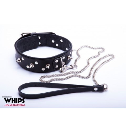 Whips Obroża męska ze smyczą Whips Obroża męska ze smyczą