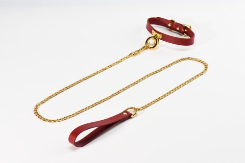Zestaw czerwonych skórzanych akcesoriów Upko Leather Kinky Tools Set Red