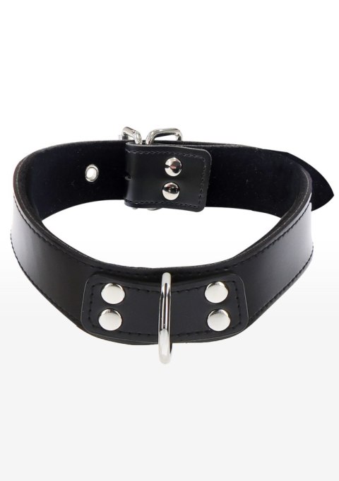 Czarna obroża z ekoskóry Taboom Elegant D-Ring Collar Black Czarna obroża z ekoskóry Taboom Elegant D-Ring Collar Black