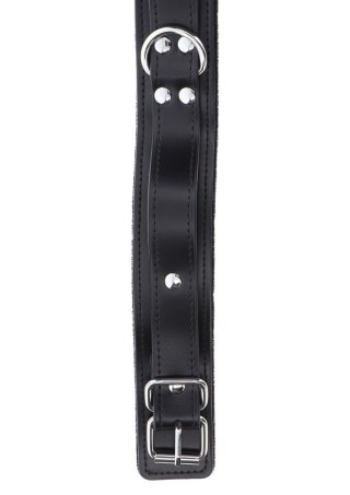 Czarna obroża z ekoskóry Taboom Heavy D-Ring Collar Black
