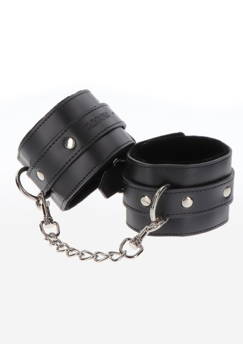 Czarne kajdanki na ręce z ekoskóry Taboom Wrist Cuffs Black Czarne kajdanki na ręce z ekoskóry Taboom Wrist Cuffs Black