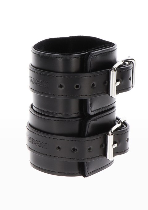 Czarne kajdanki na ręce z ekoskóry Taboom Wrist Cuffs Black Czarne kajdanki na ręce z ekoskóry Taboom Wrist Cuffs Black