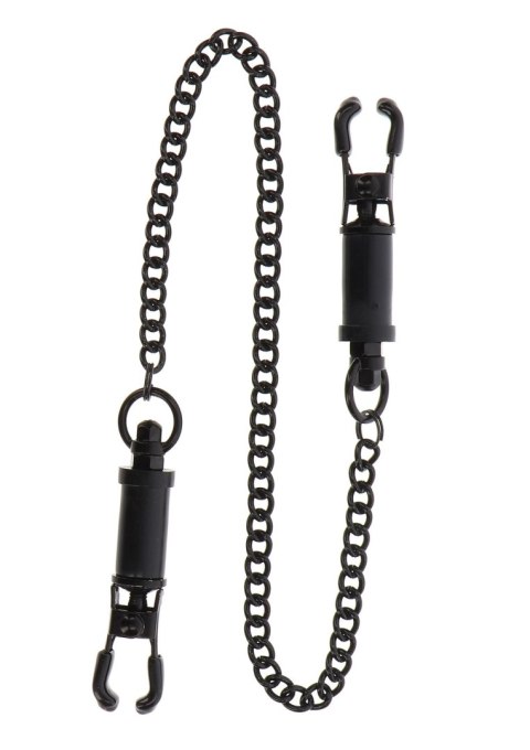 Dokręcane klamerki na sutki z łańcuszkiem Taboom Heavy Duty Adjustable Clamps Dokręcane klamerki na sutki z łańcuszkiem Taboom Heavy Duty Adjustable Clamps