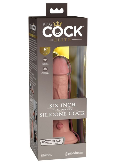 Miękkie silikonowe dildo z twardszym rdzeniem King Cock 6 Inch Dual Density Silicone Cock Light Miękkie silikonowe dildo z twardszym rdzeniem King Cock 6 Inch Dual Density Silicone Cock Light