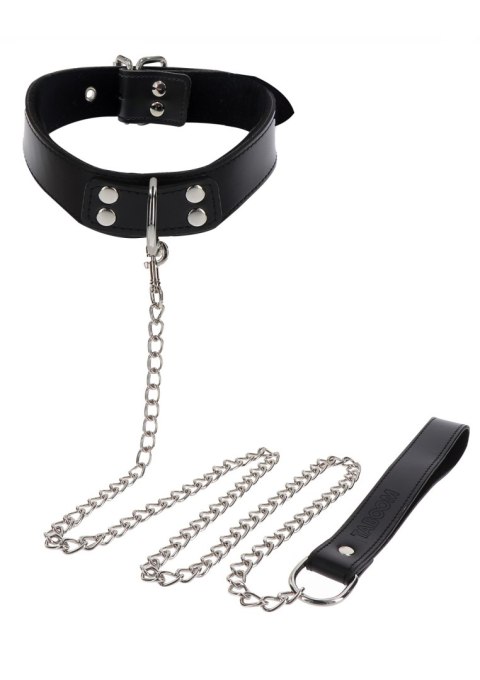 Obroża z ekoskóry ze smyczą Taboom Elegant Collar and Chain Leash Black Obroża z ekoskóry ze smyczą Taboom Elegant Collar and Chain Leash Black