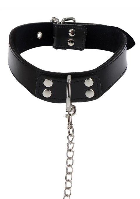 Obroża z ekoskóry ze smyczą Taboom Elegant Collar and Chain Leash Black Obroża z ekoskóry ze smyczą Taboom Elegant Collar and Chain Leash Black