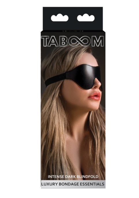 Opaska na oczy z ekoskóry Taboom Intense Dark Blindfold Black Opaska na oczy z ekoskóry Taboom Intense Dark Blindfold Black