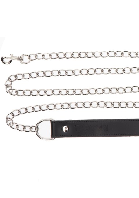 Smycz z czarnym uchwytem z ekoskóry Taboom Chain Leash Black Smycz z czarnym uchwytem z ekoskóry Taboom Chain Leash Black